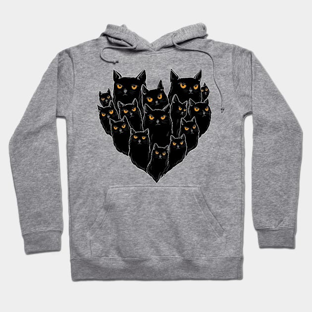 Cat love Hoodie by Jess Adams